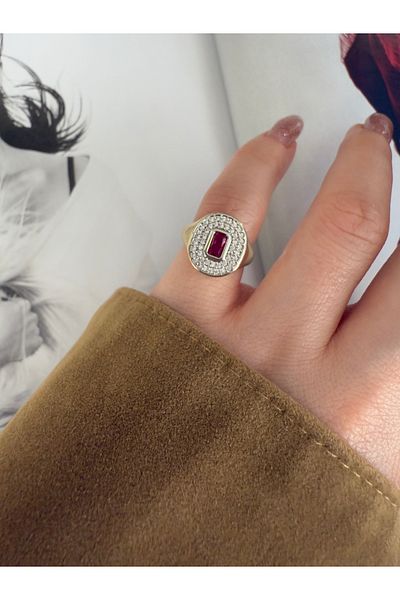 Pinery Jewels Vip Series - Baguette Stone Pinky Finger Adjustable Women's Ring
