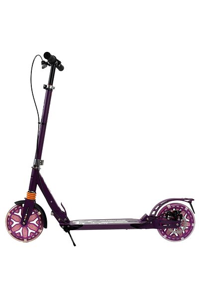 ACTION ONE Trotineta Pliabila Desire cu doua amortizoare, roti luminoase si frana pe disc, lila