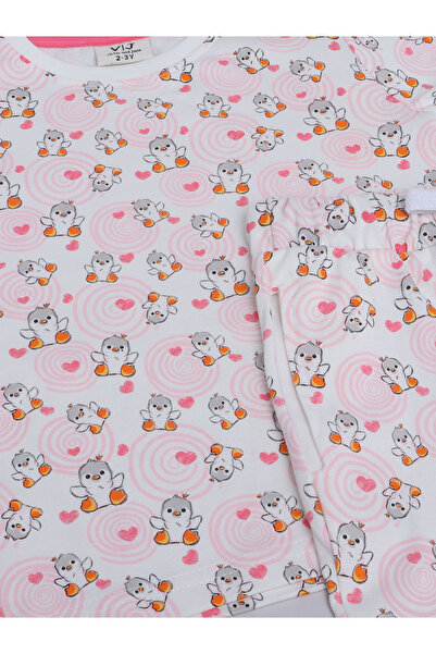 Victor and Jane By Styli All-Over Printed Cotton T-Shirt and Pyjama Set