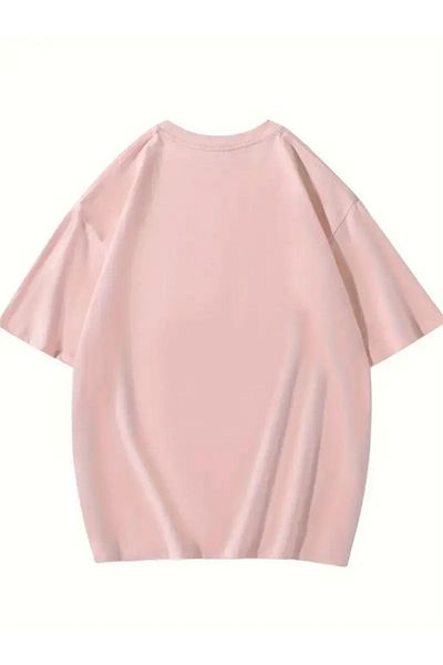 vinraus Tricou din bumbac pieptănat cu imprimeu în față Capybara roz pentru fată/băiat