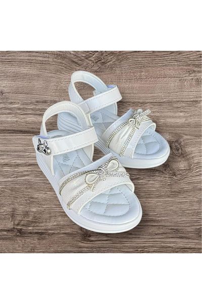 İpek Girl Child Stone Colored Light Orthopedic Sole Soft Velcro Sandals