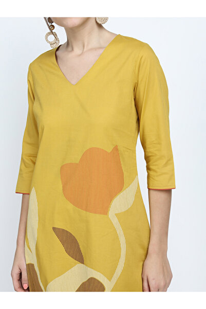 Vishudh By Styli Women Women Yellow Printed Kurta