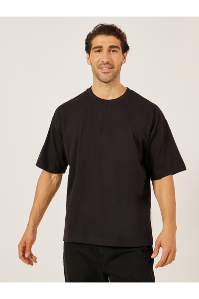 Styli Back Slogan Print Jersey Oversized T-Shirt