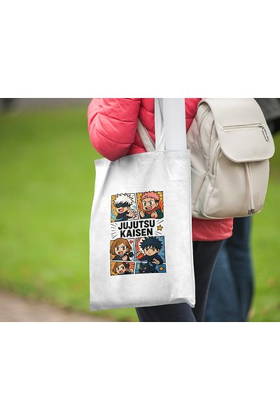 Akumastik Jujutsu Kaisen Anime Tote Bag 35X40 cm Beze