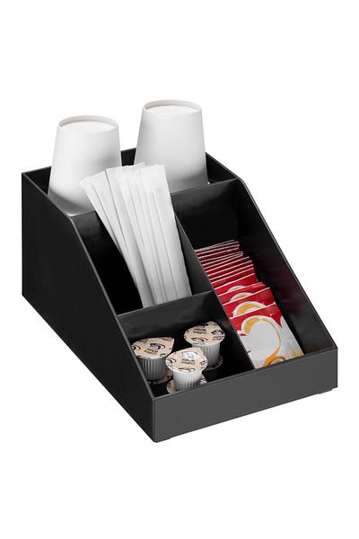 Navaris Organizator de cafea și ceai cu 4 compartimente, negru, 55854.01
