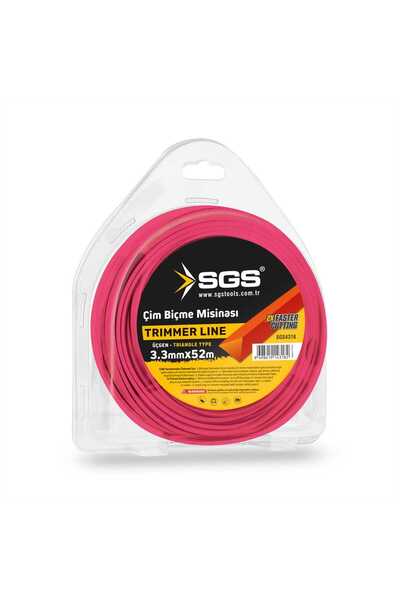 SGS TIRPAN MİSİNASI 3.3 MM 52 MT ÜÇGEN (KIRMIZI)