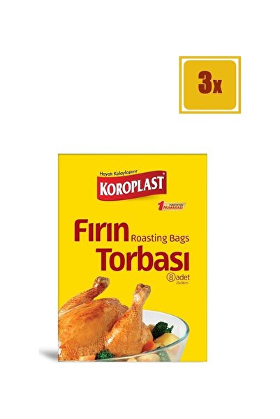Koroplast Fırın Torbası Küçük Boy 8li X 3 Adet