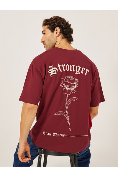 Styli Back Graphic Print Jersey Oversized T-Shirt