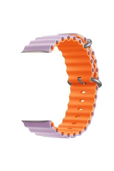Generic Ocean Strap Compatible with Apple Watch Ultra 2 Strap 44/45/46/49 mm Soft Silicone Strap PINK