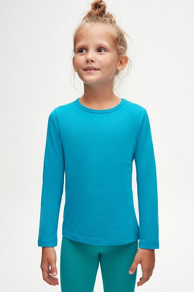 LOVETTI Girl - Lycra Long Sleeve Seasonal T-shirt, DarK Turquoise