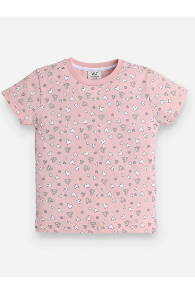 Victor and Jane By Styli All-Over Printed Cotton T-Shirt and Pyjama Set