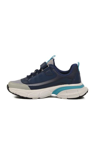 WALKWAY Navy Blue Velcro Mesh Lightweight Boys' Sports Shoes 1897 F