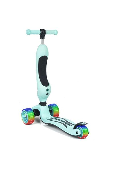 TOYFEST Smart Seat 3 Wheel Lighted Scooter Baby Blue