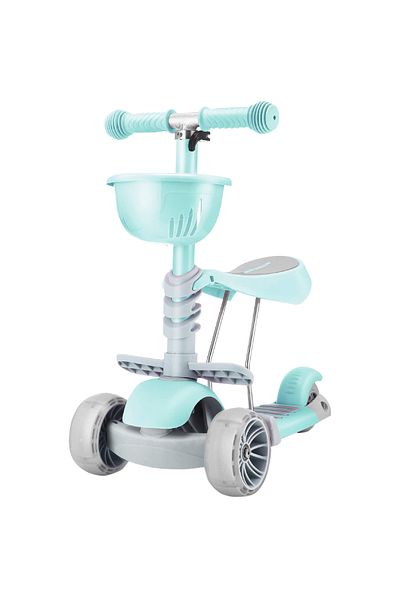 ACTION ONE Trotineta Kinder XS 3 in 1 cu roti luminoase, verde
