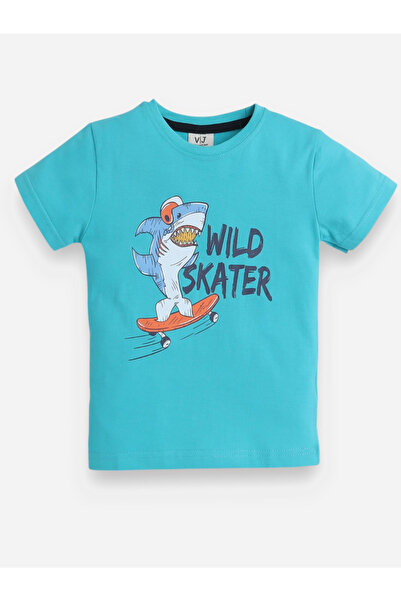 Victor and Jane By Styli Graphic Print T-Shirt and All-Over Printed Pyjama Set