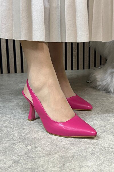 Nstil Жіночі туфлі на високих підборах з атласної тканини без візерунків, з г...