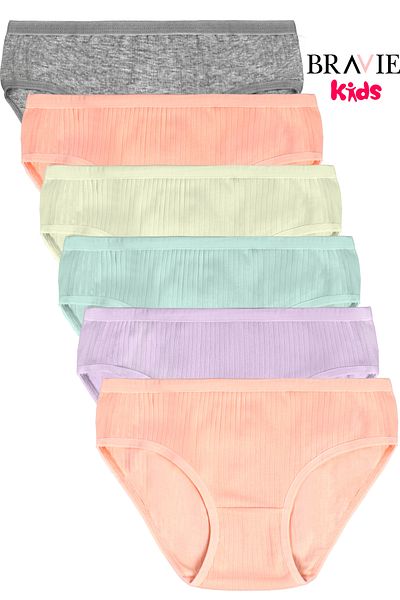 Bravie Cotton Girl's Ribbed Panties
