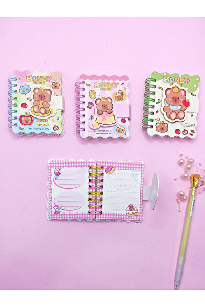 Limmy Блакитний Honey Bear Милий міні-блокнот (7x8 см)