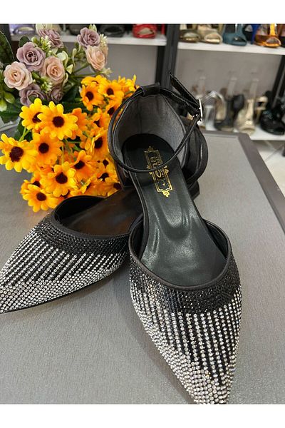 JENA 2025 Model Pointed Toe Flat Sole Marble Color Transition Very Comfortable and Stylish Evening Daily Trendy Model