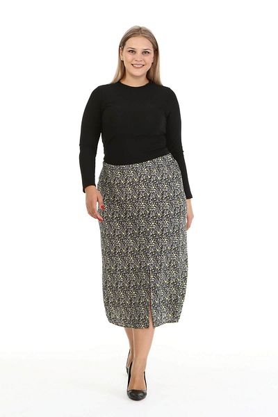 MYLİNE Slit Skirt with Elastic Back Waist