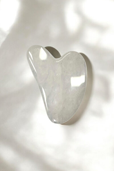 Elifsu Jewelry Kristal Beyaz Kuvars Doğal Taş Gua Sha