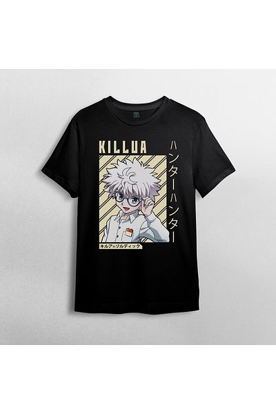 Pixxa Μπλουζάκι Hunter X Hunter Killua Unisex 100% βαμβακερό με λαιμόκοψη μοντέλο 5