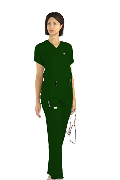 my scurubs Doktor Hemşire Scrubs Avcı Yeşili Forma Takım/Doctor Nurse Scrubs ...