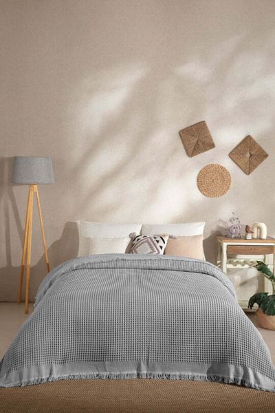 Elart Gray Ruffle Pike for Two 220X240 cm