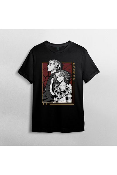 Pixxa Tokyo Revengers Anime Manga Unisex 100% βαμβακερό μπλουζάκι με λαιμόκοψη μοντέλο 15