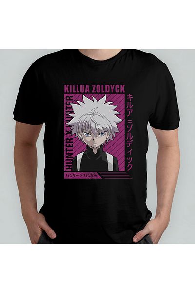 Pixxa Μπλουζάκι Kilua Hunter X Hunter Unisex 100% βαμβακερό με λαιμόκοψη μοντέλο 2