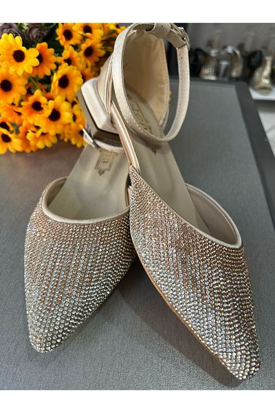 JENA 2025 Model Pointed Toe Flat Sole Marble Color Transition Very Comfortable and Stylish Evening Daily Trendy Model