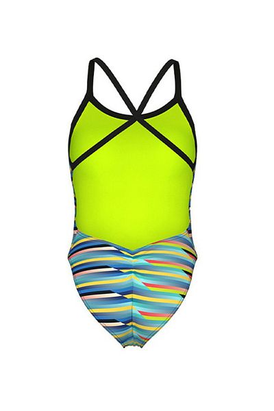 ARENA Costum de baie W Racing Stripe Xcriss Cross Costum de baie pentru antrenament pentru femei