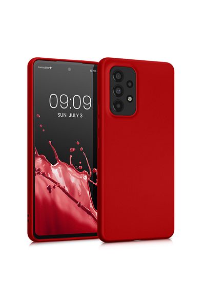 KWmobile Case For Samsung Galaxy A53 5g, Silicone, Red, 57958.36