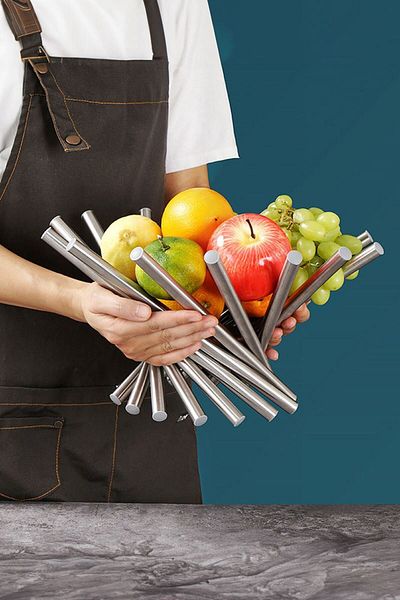 Chavin Complete Steel Table Top Stylish Presentation Folding Fruit Plate Bowl Mt105