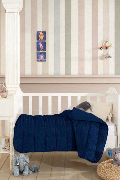 Elart Velvet Bebek Yorgan (150x100 cm) Lacivert