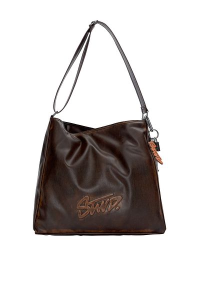 Pull & Bear Worn-effect STWD mini shopper bag