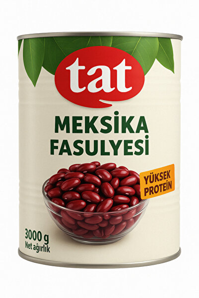 Tat Meksika Fasulyesi Teneke 3000 gram - Yerli Bakliyat, Sağlıklı Beslenme - Yerli Üretim