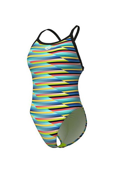 ARENA Costum de baie W Racing Stripe Xcriss Cross Costum de baie pentru antrenament pentru femei