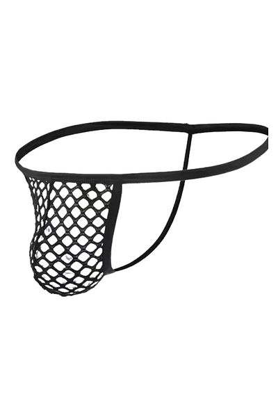 Cicişim Men's Black Mesh Panties Thong