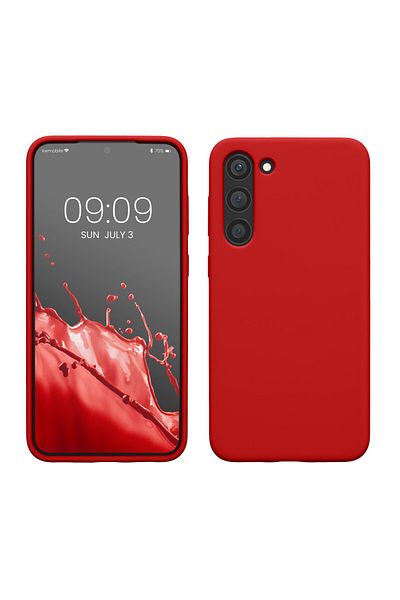 KWmobile Case For Samsung Galaxy S23 Plus, Silicone, Red, 60274.208