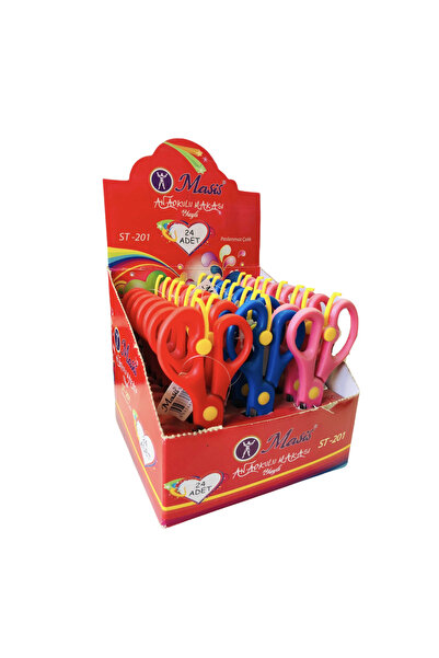 Masis St201 Kindergarten Scissors with Spring 24 Pieces