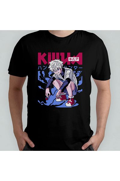 Pixxa Μπλουζάκι Hunter X Hunter Killua Unisex 100% βαμβακερό με λαιμόκοψη μοντέλο 7