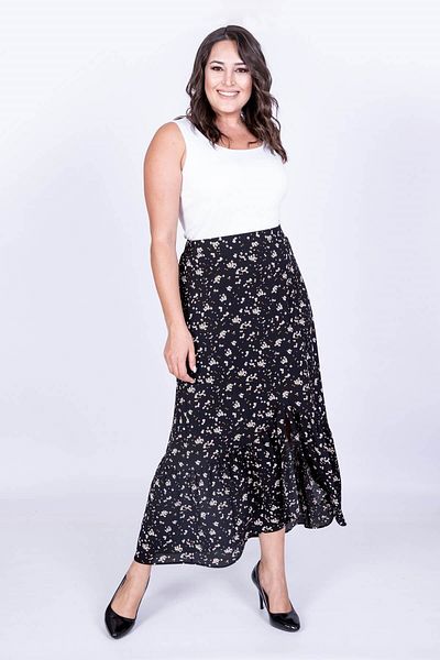 MYLİNE Long Ruffle Detailed Skirt