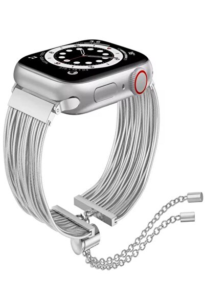 Alstrap Apple Watch 4 5 6 7 8 9 10 Se Ultra Uyumlu 44-45-46-49mm Zincir Bilez...