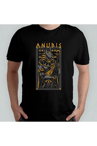 Pixxa Αιγυπτιακή Μυθολογία Anubis Unisex 100% βαμβακερό ποδηλατικό μπλουζάκι