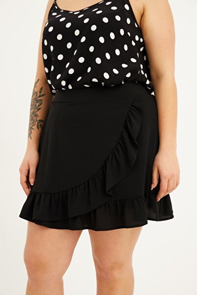 MYLİNE Beli Lastikli Fırfırlı Şort Etek