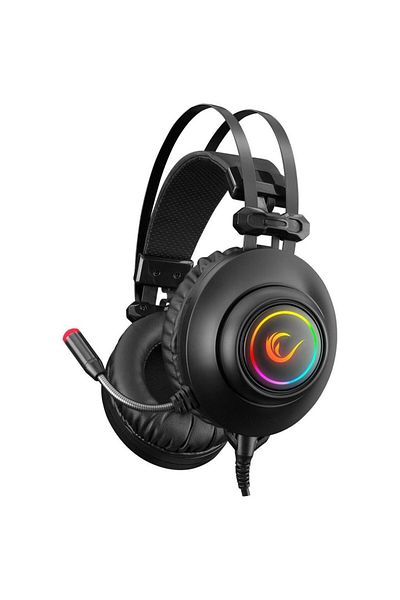Rampage Căști pentru jocuri Rm-k1 Pulsar Black USB 7.1 Surround RGB