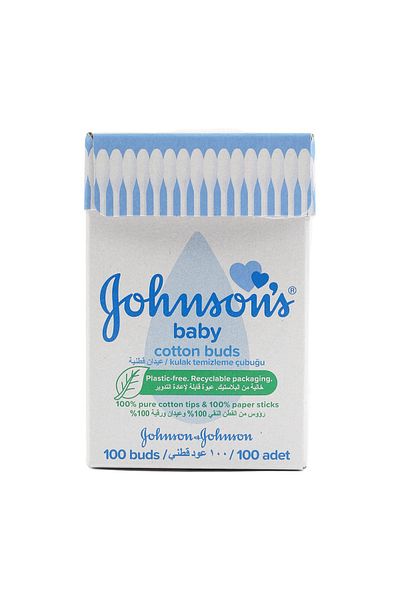 Johnson's Baby Pure Cotton Buds 100 pcs | Soft, Safe & Gentle for Baby and Family Use