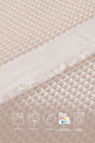Elart Ruffle Pike Double (220X240 cm) Cream