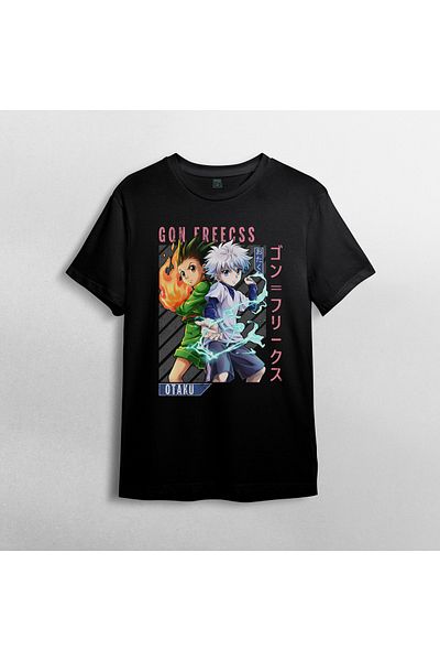 Pixxa Μπλουζάκι Hunter X Hunter Gon Unisex 100% βαμβακερό με λαιμόκοψη μοντέλο 4